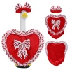 Red heart-shaped wedding throw pillow, goose down filled sofa towel, sofa cushion, home wear matching Application Scenario